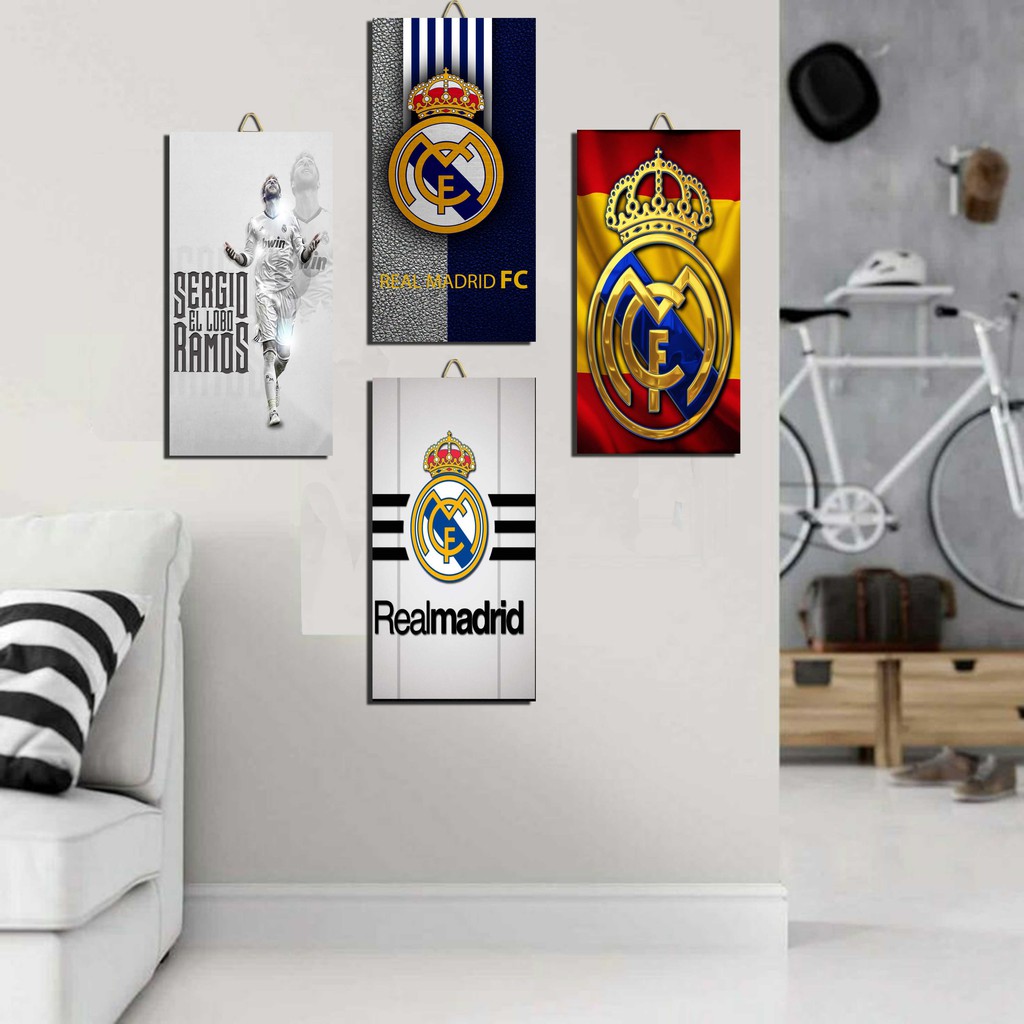 Hiasan dinding CLUB SEPAK BOLA REAL MADRID / dekorasi dinding / dekorasi kamar / poster dinding