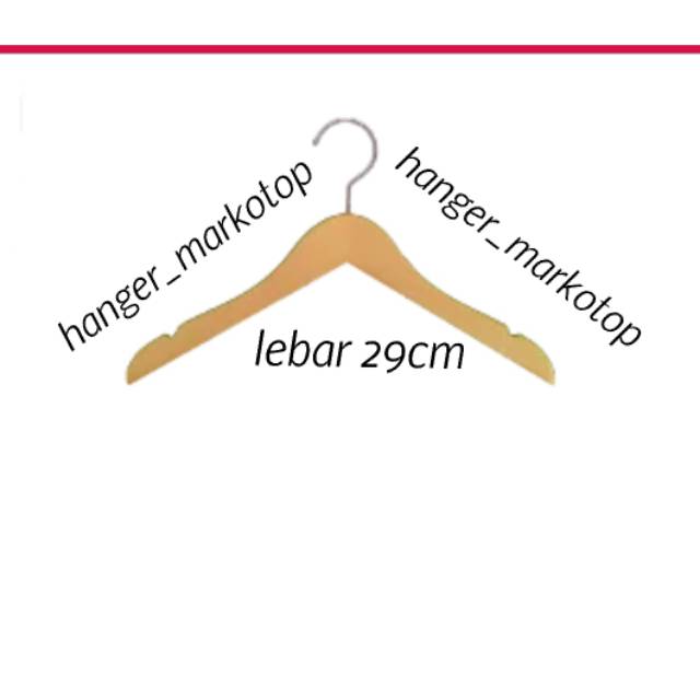 Hanger kayu anak /warna natural