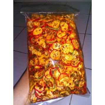 seblak krupuk bawang bantat pedas extra daun jeruk 1kg