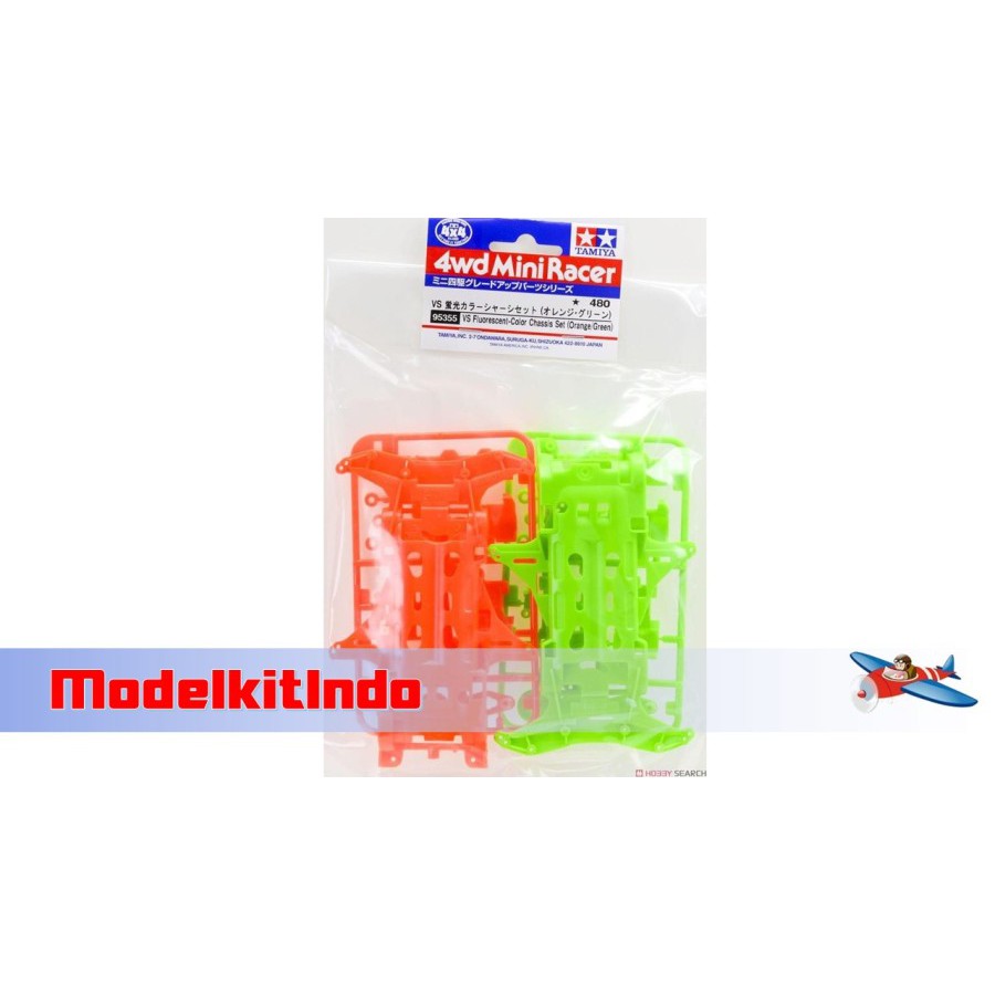 Tamiya 95355 VS Fluorescent-Color Chassis Set (orange green)