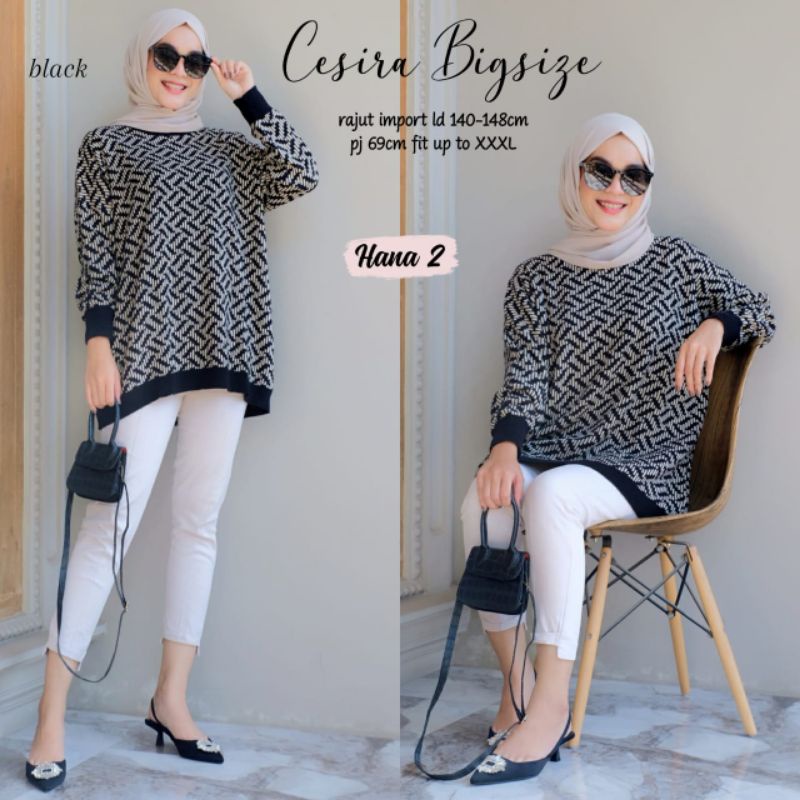 CESIRA BIG SIZE BLOUSE RAJUT by HANA