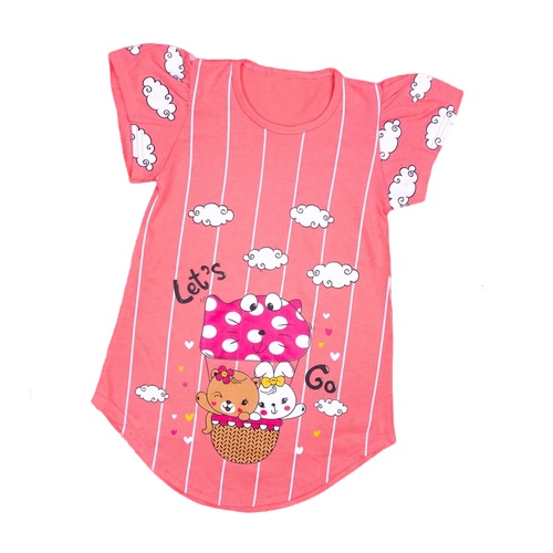 ZASKIYA - Daster Anak Perempuan Oval / Dress Anak / Daster Gambar Kartun (1-6 tahun)