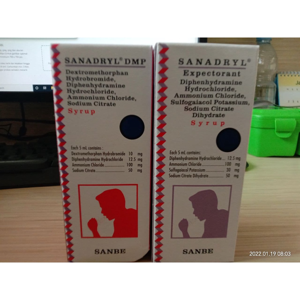 SANADRYL SIRUP 60 ML BATUK BERDAHAK/ BATUK TIDAK BERDAHAK