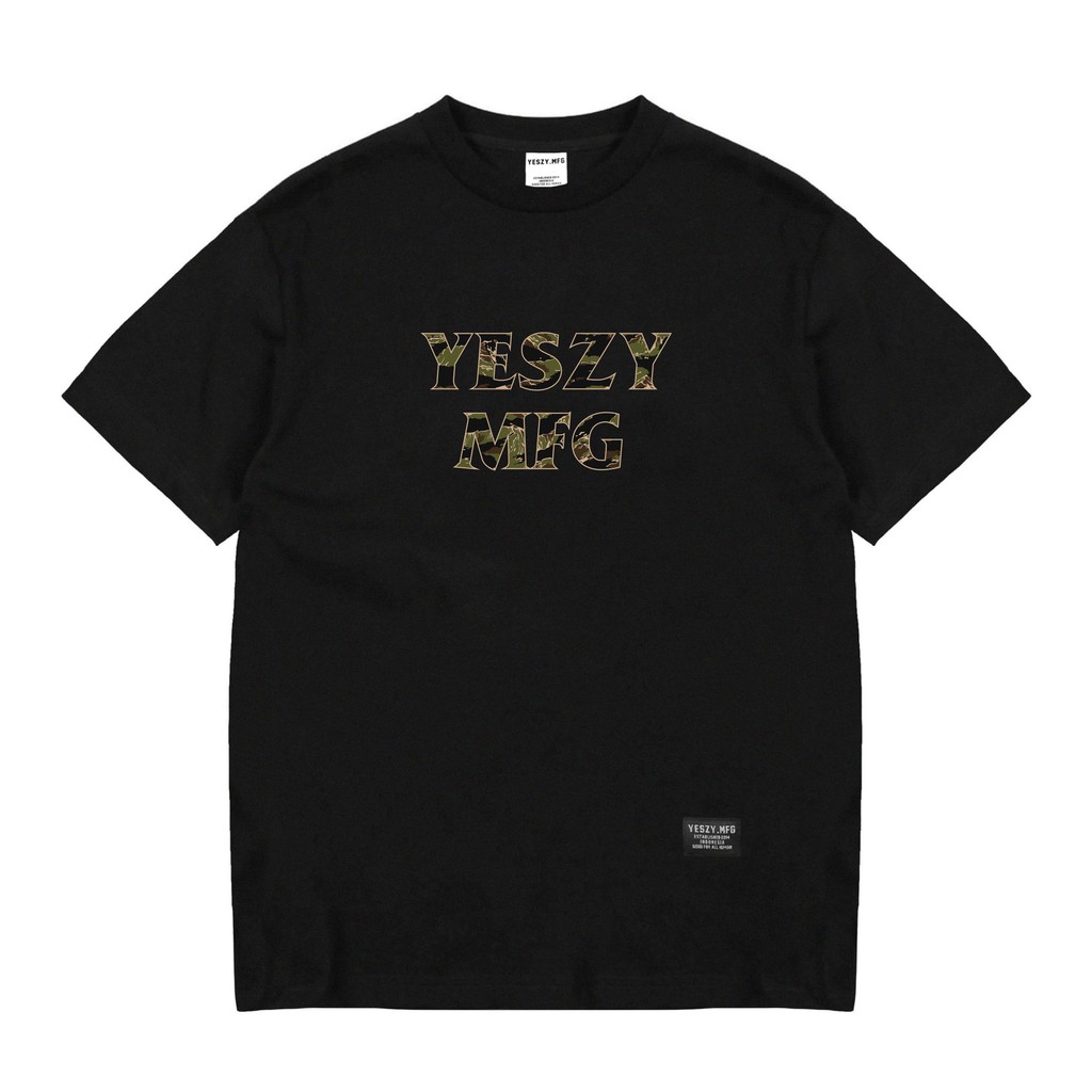 YESZY.MFG Tshirt Black OG Logo 2016 F. Tiger Camo