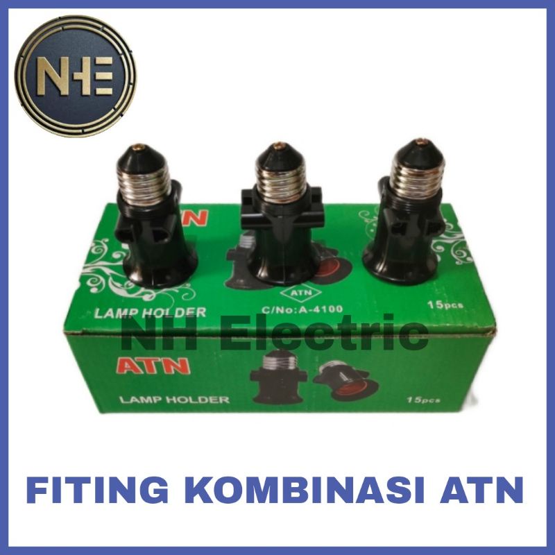 Fitting Lampu Kombinasi Atn - Fitting Kombinasi Atn - Fitting Kombinasi Hitam Atn