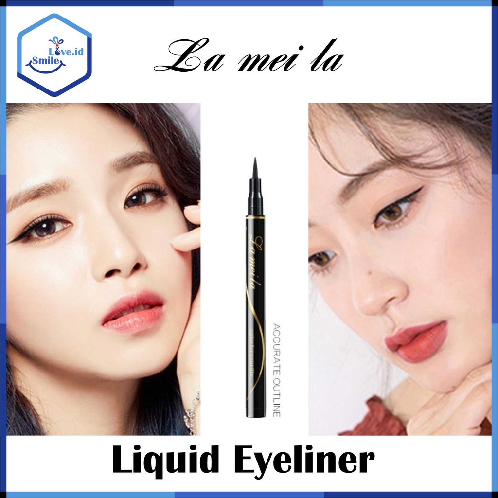 Lameila Liquid Eyeliner Pen Black - Long Lasting - Waterproof Eye Liner Warna Hitam L28