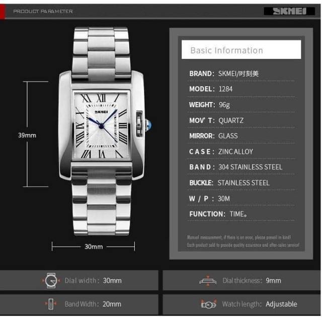 Jam Skmei 1284 original bergaransi free box karton
