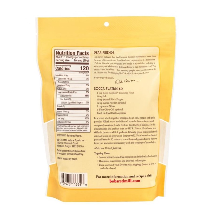 

BOB's RED MILL Chickpea flour (garbanzo bean flour)