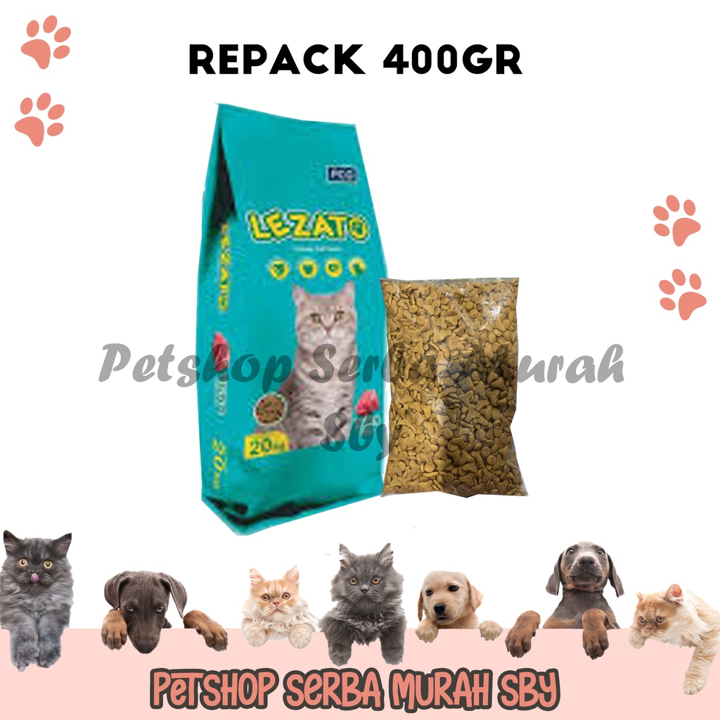 Lezato Tuna Adult Repack 400gr - Makanan Kering Kucing Dewasa - Dry Cat Food