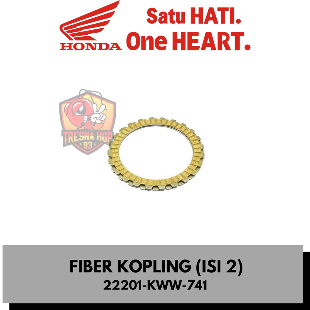 22201-KWW-741 FIBER KOPLING REVO FI & REVO 110 FI NEW ORIGINAL | DISK CLUTCH FRICTION 22201KWW741