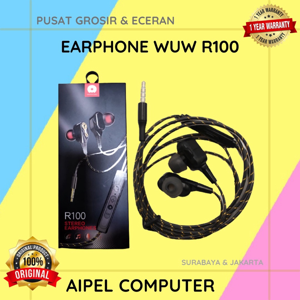 R100 | EARPHONE WUW R100 (BLACK)