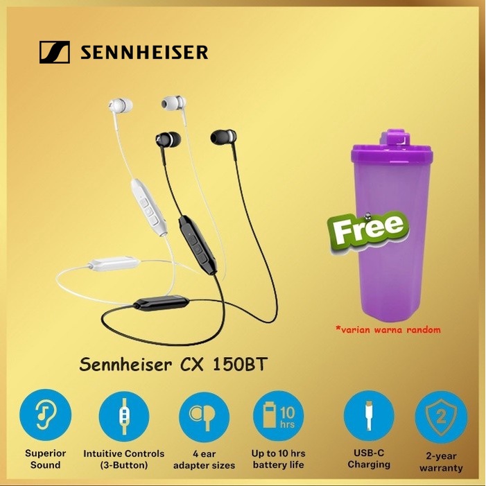 Sennheiser CX 150BT in Ear Wireless Headset CX150BT CX150 BT CX 150 BT