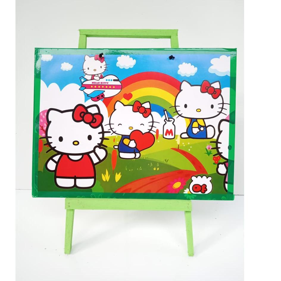 

Update - Papan tulis dengan penyangga White board karakter anak Papan tulis dengan penyangga kayu