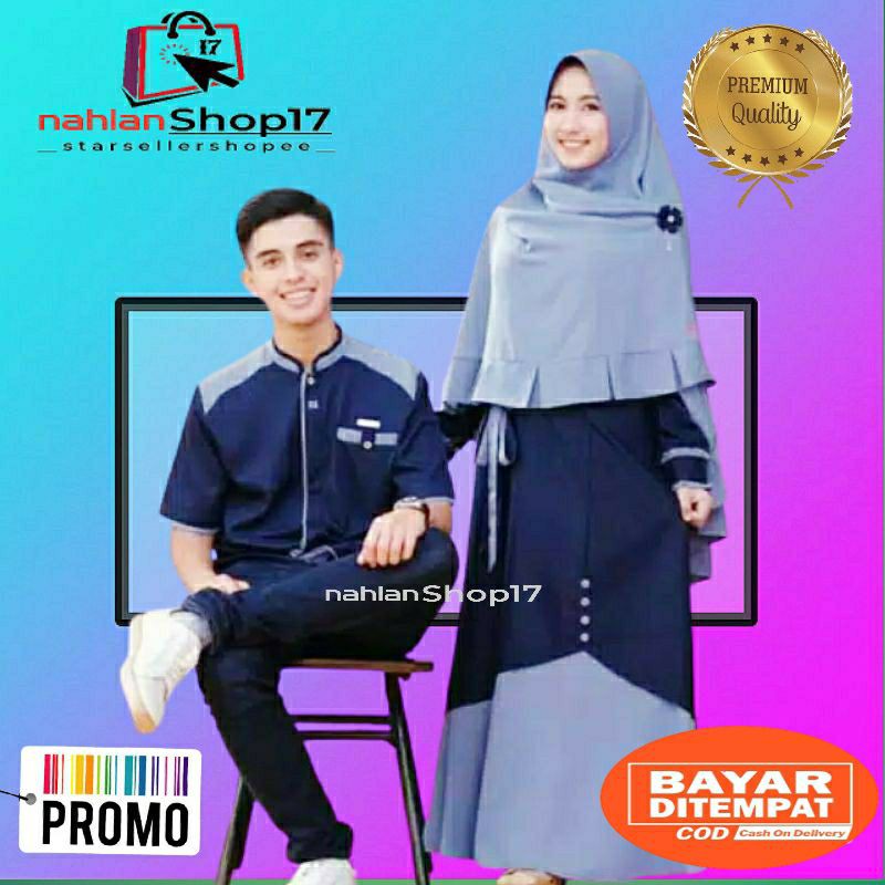 COUPLE DRESS FASHION MUSLIM TERBARU  2pcs / SAMAWA COUPLE / BAJU GAMIS WANITA TERBARU