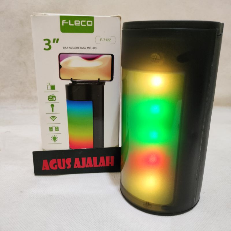 fleco-f7122 speaker wireless bluetooth MP3 cas rechargeable // speaker Led bluetooth spiker MP3 mini