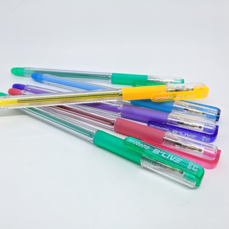 

(ISI 12)TERMURAH PULPEN STANDART BLIVE 0.38 BEST QUALITY (PACK) / BOLPEN STANDARD B'LIVE 0.3