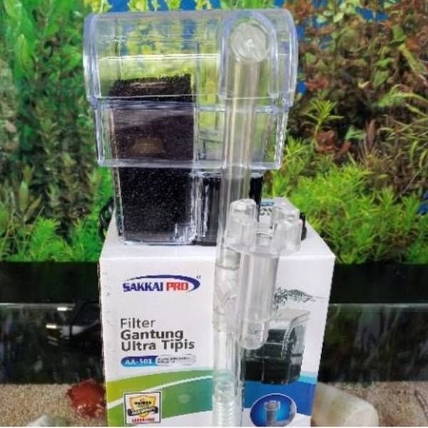 SAKKAI PRO AA 501 Filter Gantung Aquarium Transparan + Skimmer Hanging Hang on Aquascape