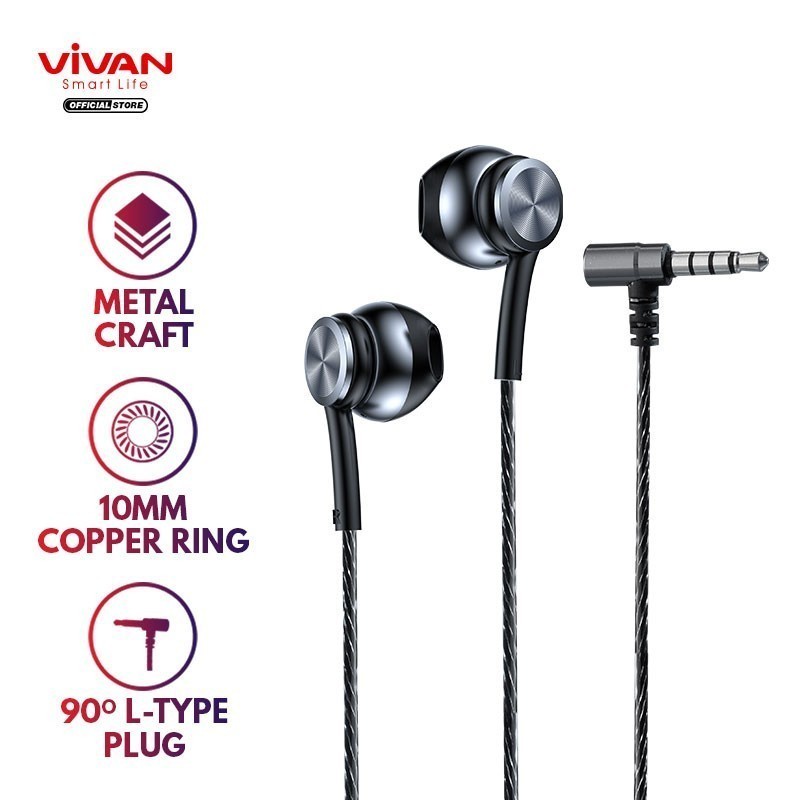 Earphone Vivan Q12 Deep Bass / Handsfree