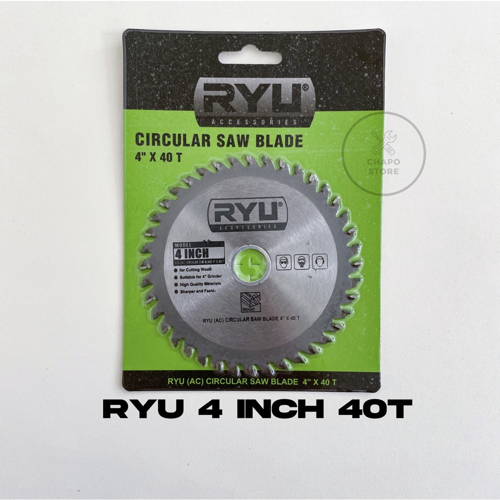 Ryu circular saw blade 4&quot; inch 40t mata gerinda potong kayu