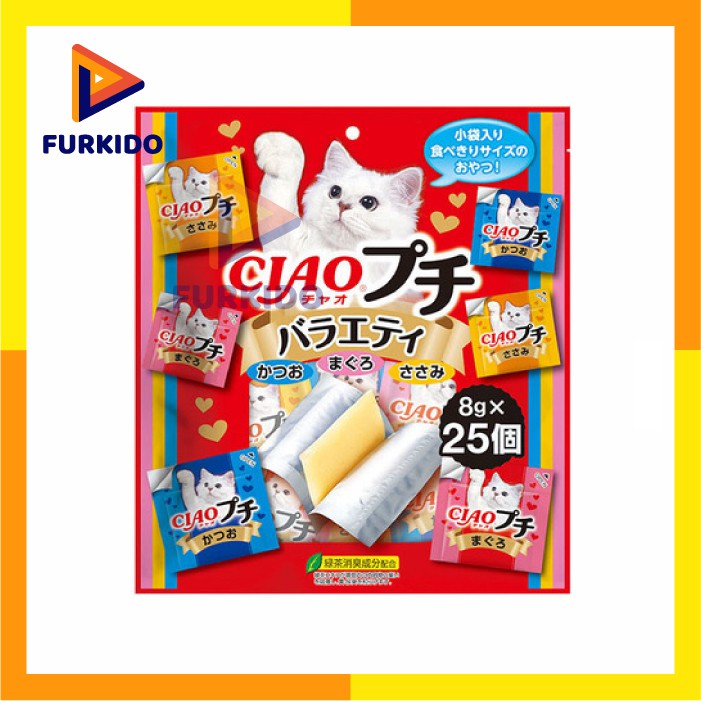 Ciao Petite Variety Cat 8 Gr x 25 Pcs / Snack Kucing