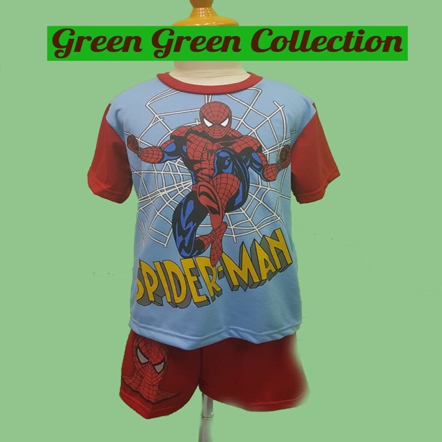 Piyama Kaos Anak Spiderman