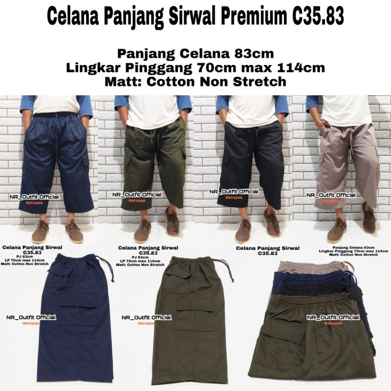 Celana Sirwal Jumbo Chinos Dewasa Pangsi Sontog Pinggang Karet Borju Big Size NR_Outfit Official COD