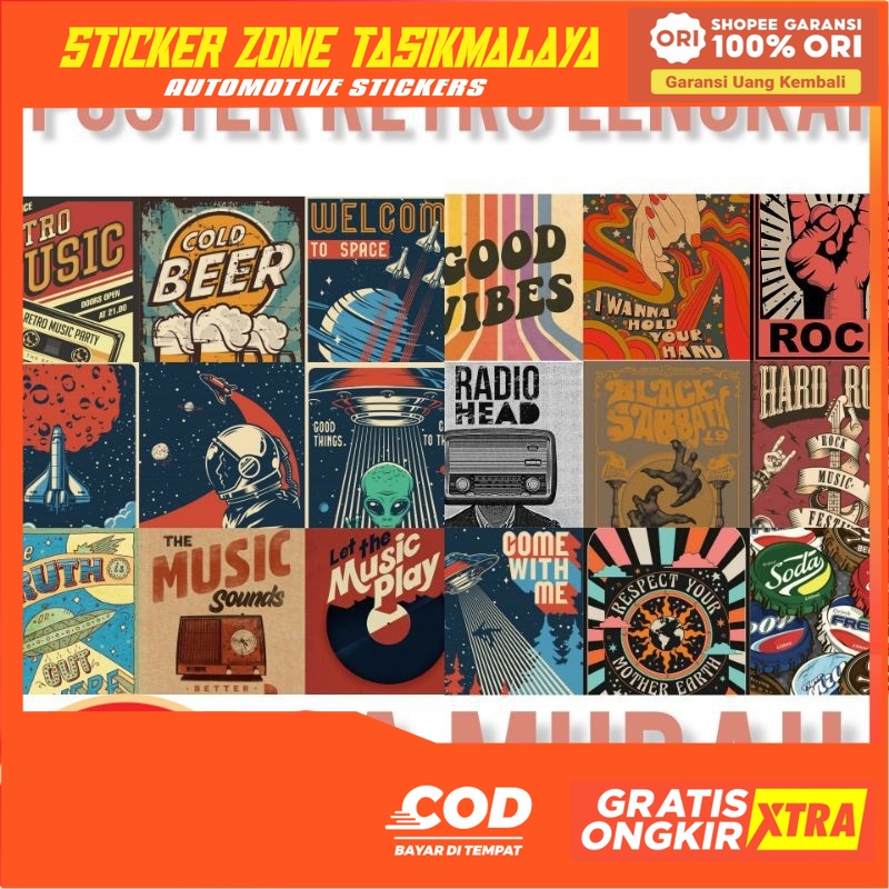 Jual NEW Cetak/Jual Poster Retro Murah A4/A5 Promo! | Shopee Indonesia