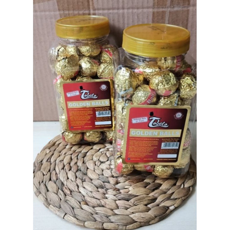 

COKELAT bola Tobelo GOLDEN BALLS snack cemilan Hampers MURAH COKLAT