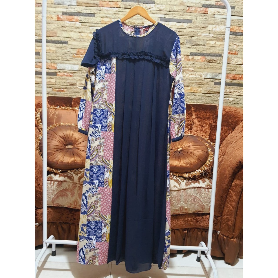 (COD) GAMIS PREMIUM REMPEL ORIGINAL TARIS BUSANA BRAND 100 %BAJU PESTA BAJU MEWAH BAJU ELEGAN REMPEL