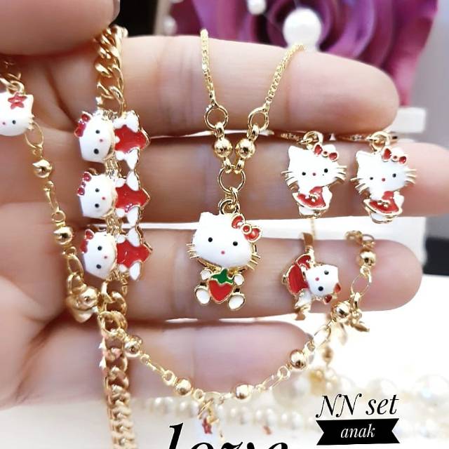 Xuping set perhiasan anak lapis emas 18k 2670j