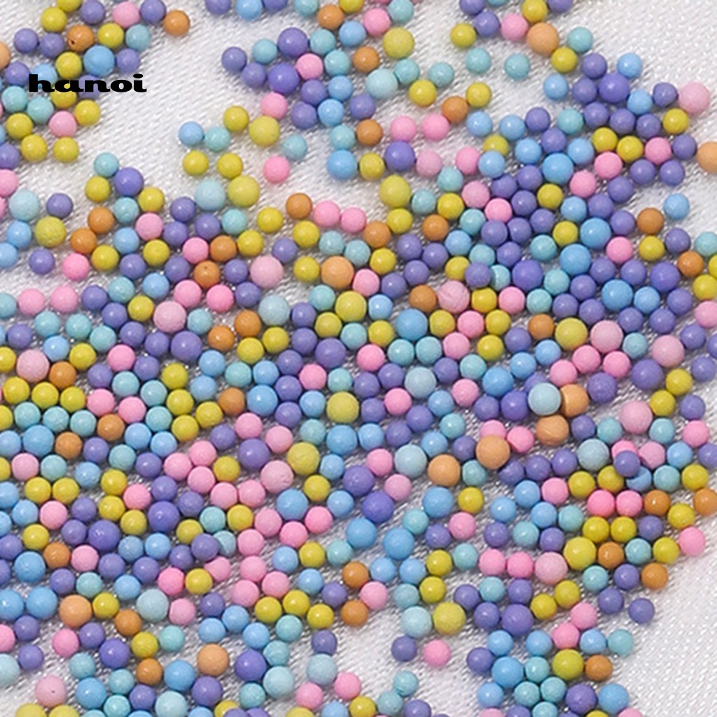 Han 1 Kotak Manik-Manik 3D Warna Cerah Untuk Dekorasi Nail Art Charms