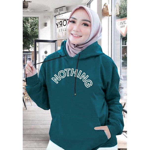 Sweater Hoodie Wanita nothing / Sweater Hoodie Korean Style / Sweater Terbaru 2021 / Sweater Tebal / Sweatshirt Hoodie Wanita