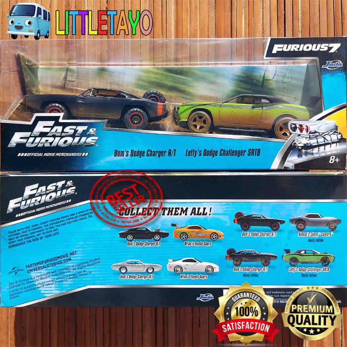 JADA Skala 32 FAST & FURIOUS DOM DODGE CHARGER RT & LETTY DODGE CHALLENGER SRT8