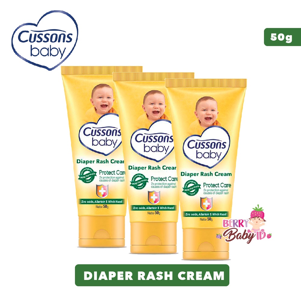 Cussons Baby Protect Care Diaper Rash Cream Bayi Ruam Popok 50 Gram Berry Mart