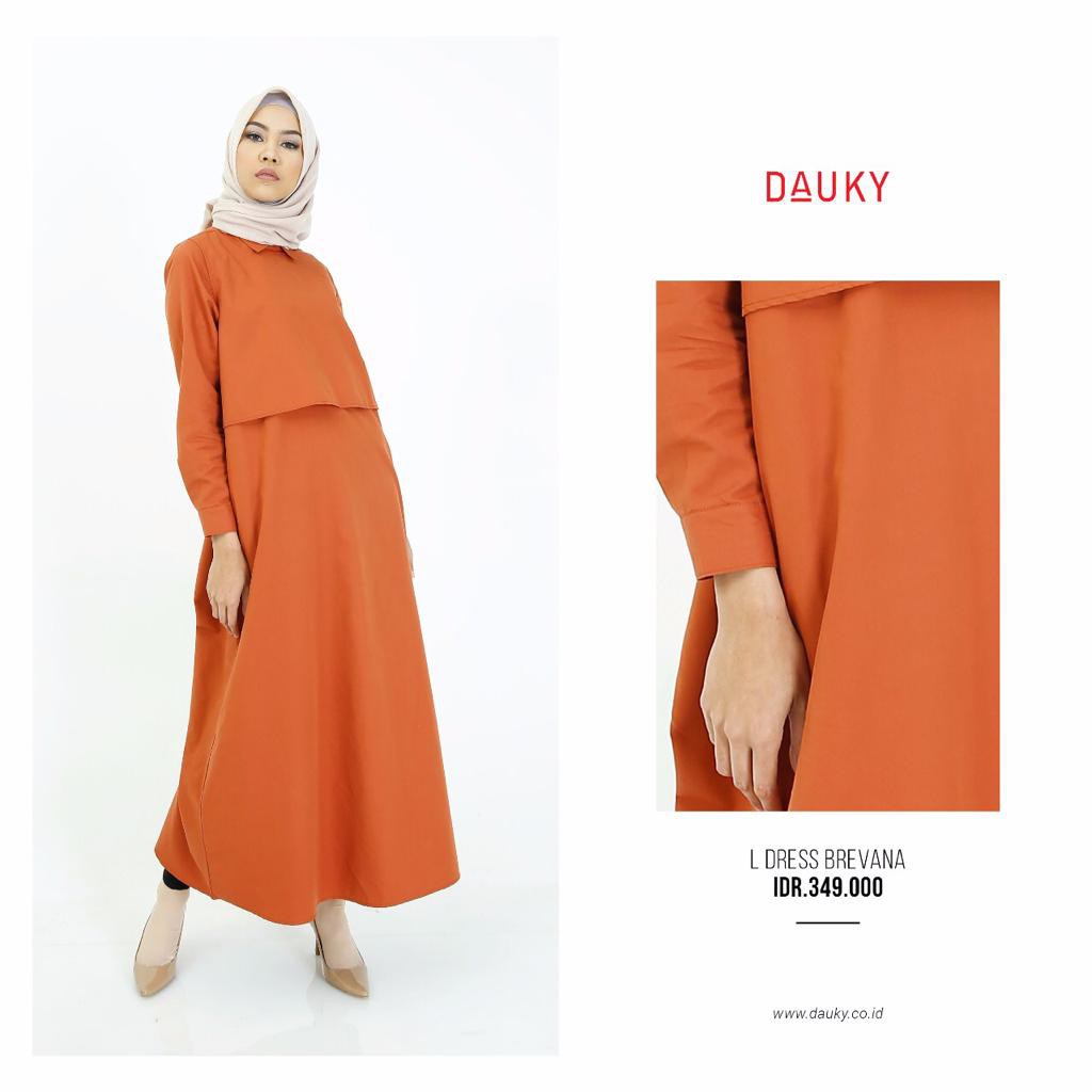 GAMIS DAUKY DRESS POLOS - L DRESS BREVANA
