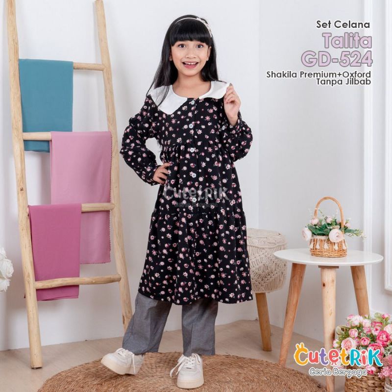 Setelan cutetrik / setelan celana omy cutetrik / setelan talita cutetrik