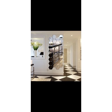 sticker mirror hexagon