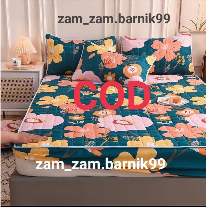 sprei waterproof/sprei anti bocor/sprei anti air/sprei sultan ukuran 160x200 dengan 2 sarung bantal dan tanpa sarung bantal