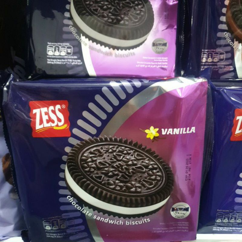 

Zess Biscuit Chocolate Sandwich Biskuit All Variant Oreo 264gr