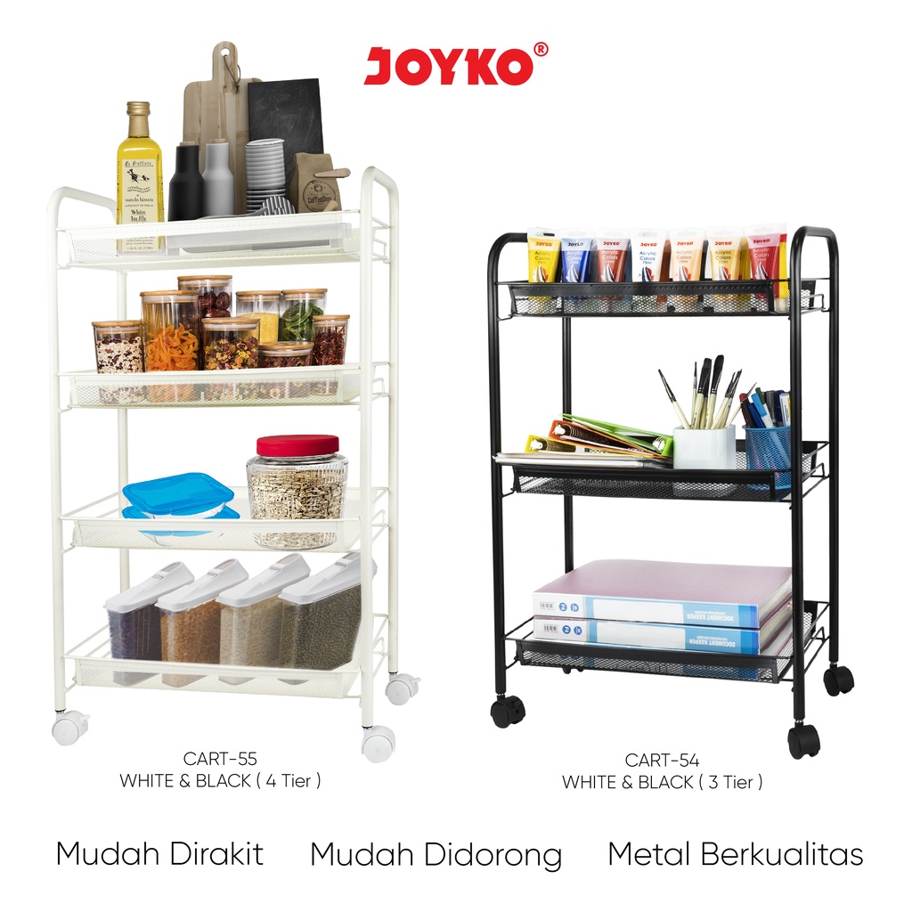 Rak Susun Roda Troli Penyimpanan Rolling Storage Cart Joyko CART-54 ~ 55