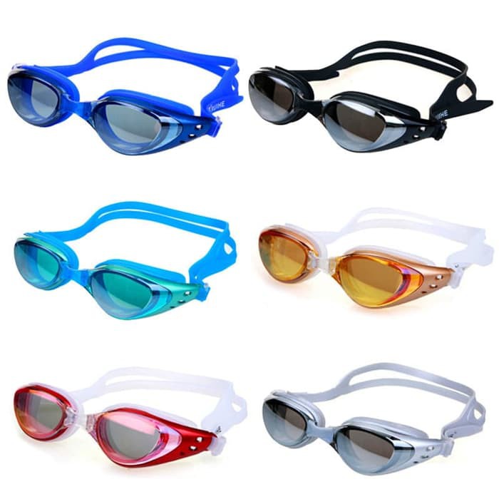 Kacamata Renang Dewasa Pria Wanita Anti Fog Coating Mirrored Anti Fog UV Protection Ruihe RH6100 Kacamata Renang Unisex Coating Mirrored Anti Fog UV Protection Material Polycarbonate ORIGINAL
