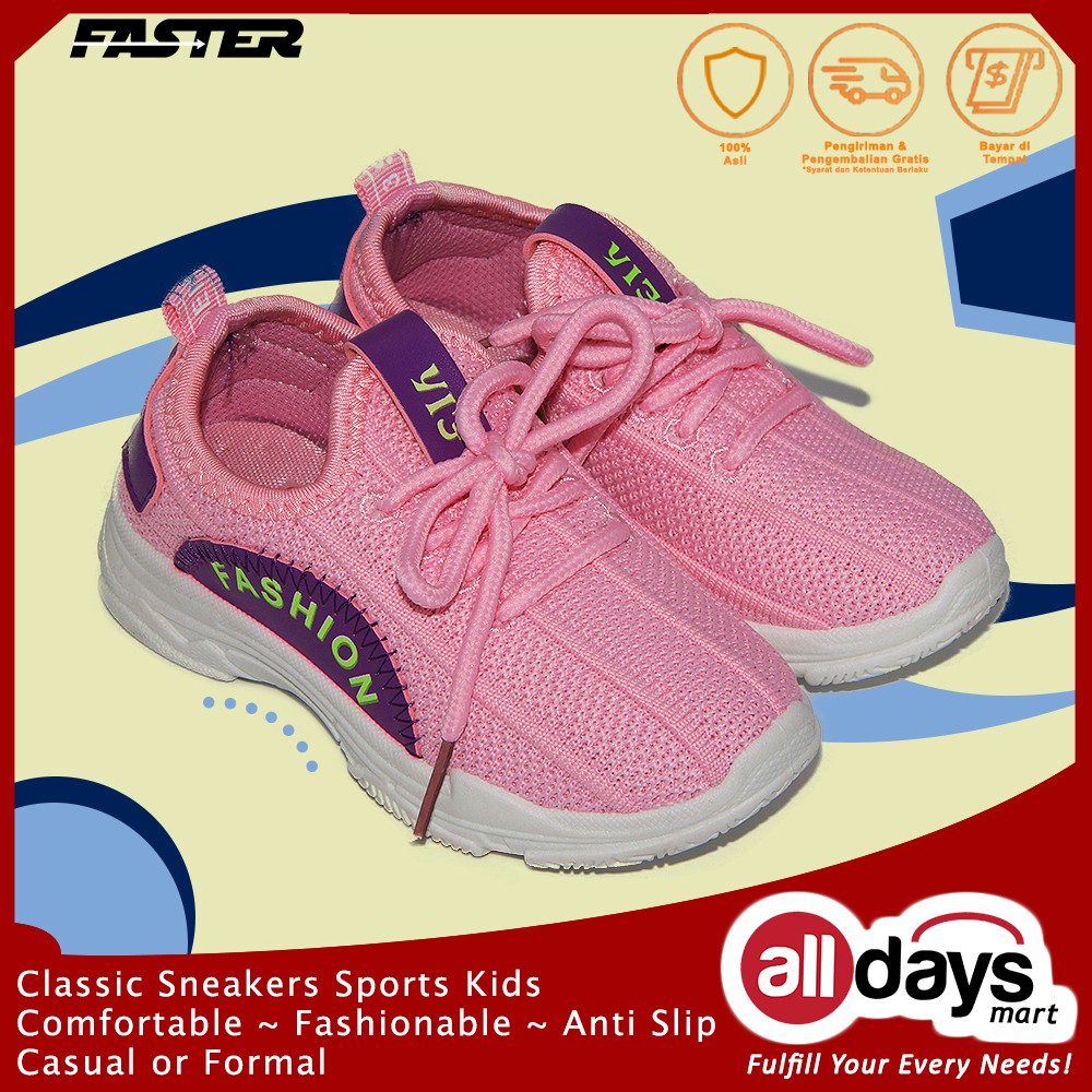 Faster Sepatu Sneakers Sports Anak 1807-1811 Size 26-31