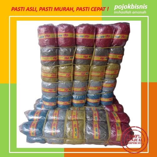 TALI RAFIA / TALI PLASTIK / TALI WARNA WARNI UKURAN SEDANG 1 ROLL