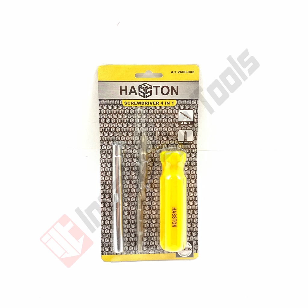 HASSTON 2600-002 Obeng Set 4 In 1 Plus Min Screwdriver