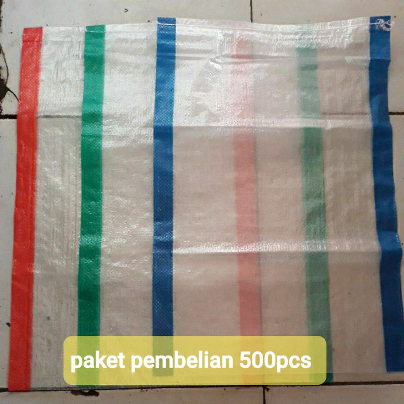 Karung beras 10 kg polos transparan ukuran 35x55 isi 500pcs