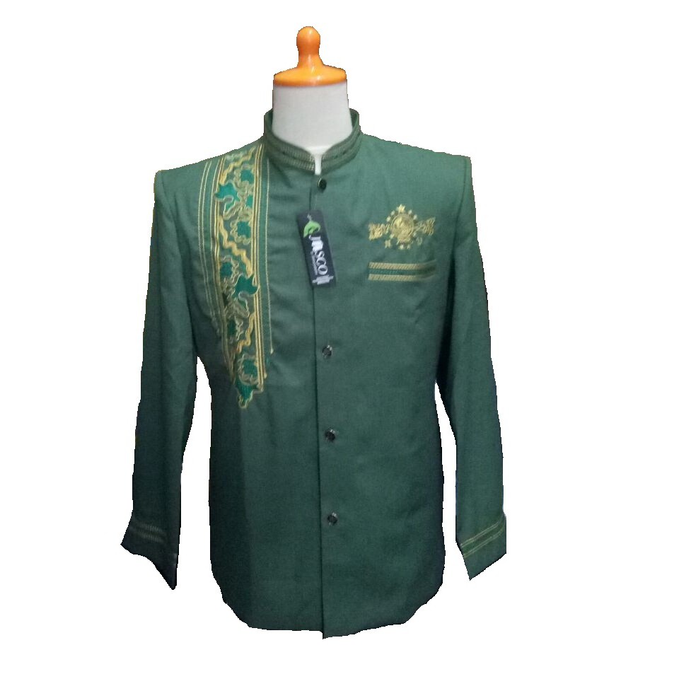 Jasko Tasik Original Jas Koko Pria Motif Sorban Batik NU / Jasko NU / Jasko Bordir NU / Baju Koko NU