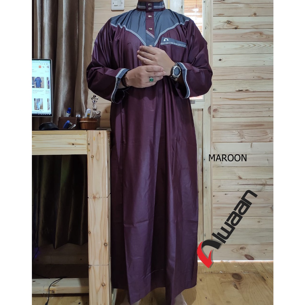 Jubah/Gamis Alwaan Pakaian Muslim Pria Dewasa