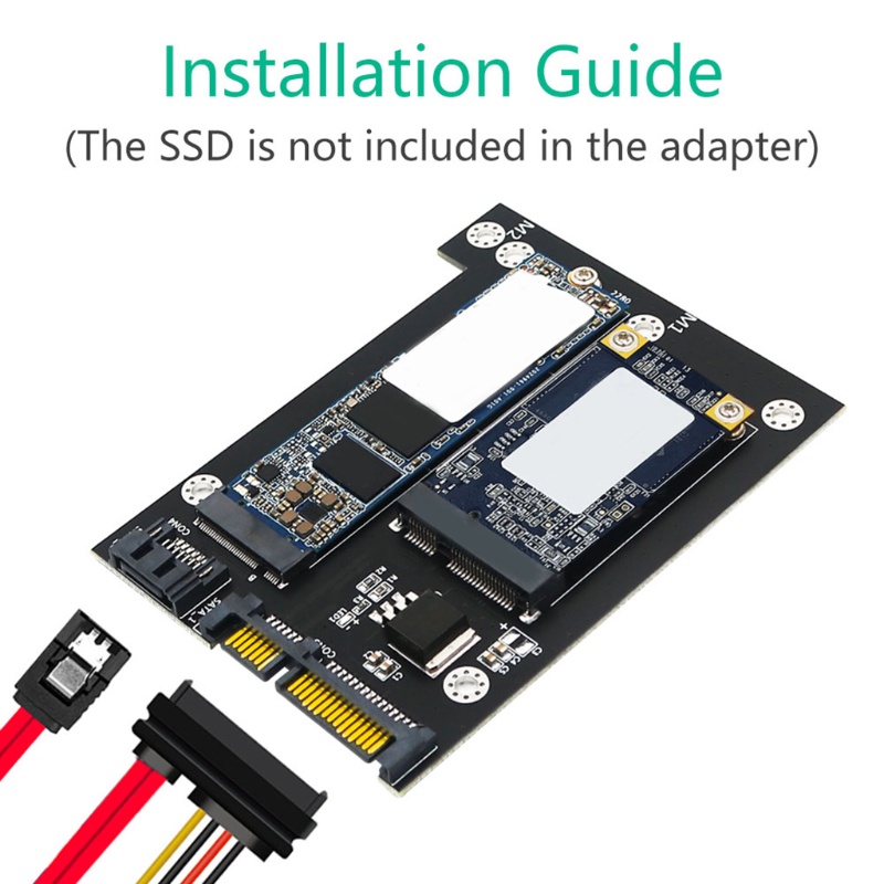 Btsg mSATA Atau Untuk M.2 Ke Dual 3.0in Adapter Board 2-in-1 NGFF Atau mSATA Converter Reader Card Mendukung NGFF B Untuk Ke