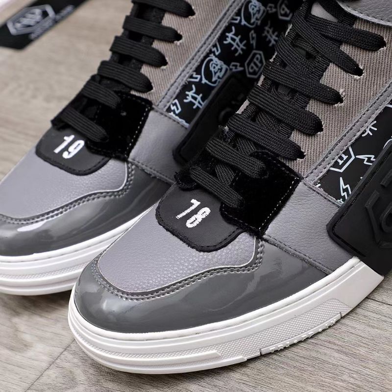 Sepatu philipp plein sneaker boots pria kualitas mirror