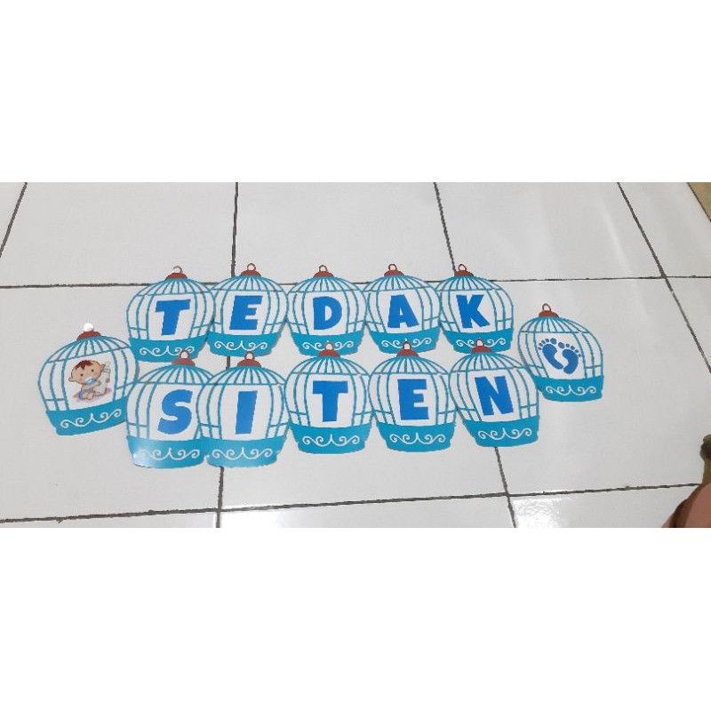 Bunting flag TEDAK SITEN BENTUK KURUNGAN AYAM